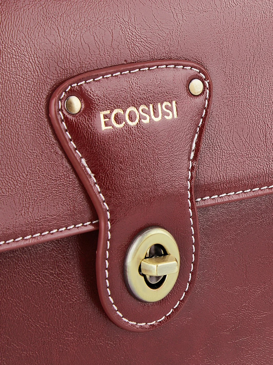 Alison Vintage Vegan Leather Crossbody Bag - Image 11