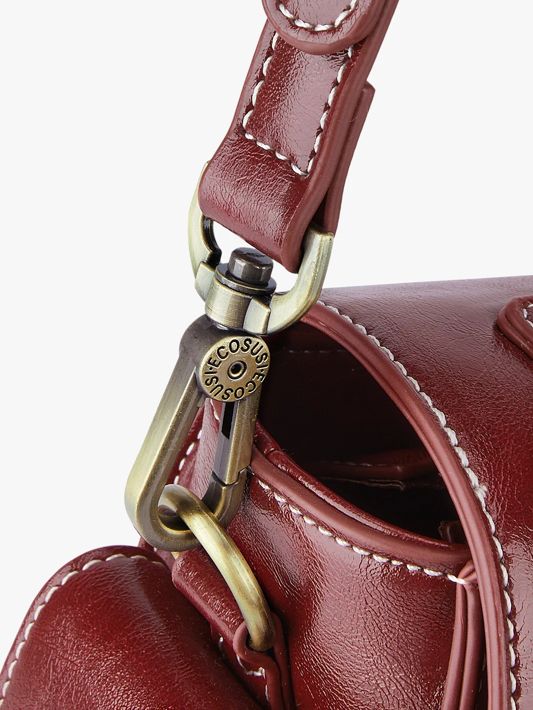 Alison Vintage Vegan Leather Crossbody Bag - Image 13