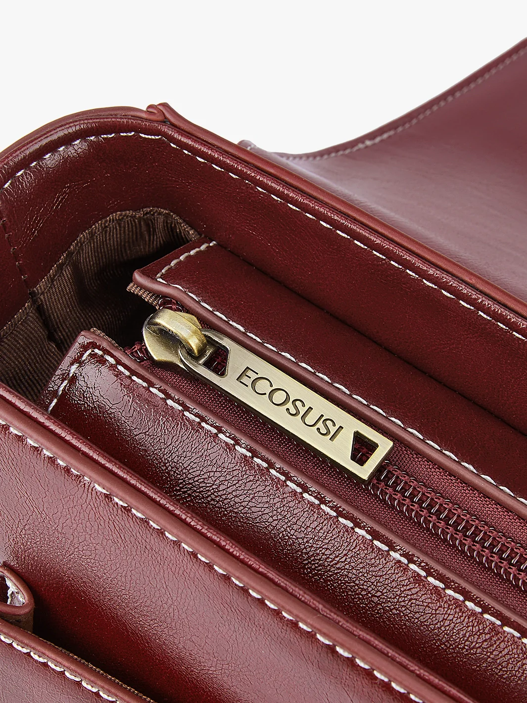 Alison Vintage Vegan Leather Crossbody Bag - Image 14