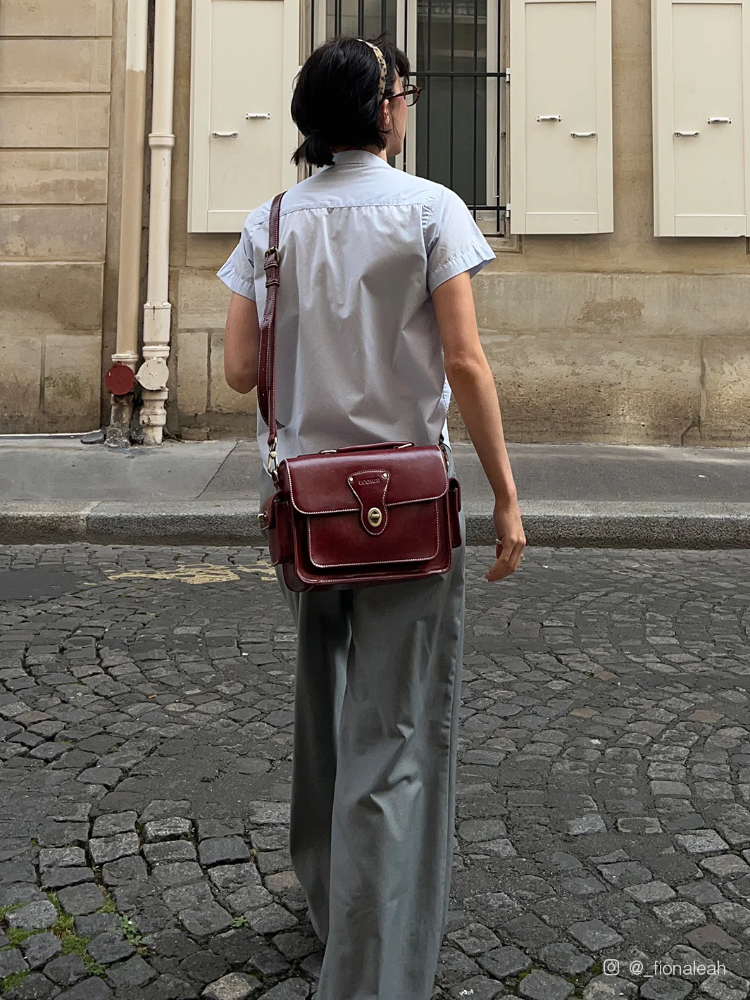 Alison Vintage Vegan Leather Crossbody Bag - Image 16