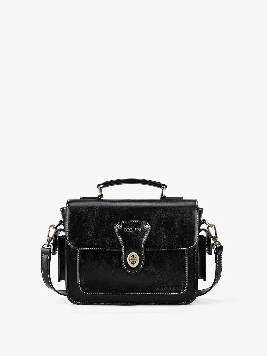 Alison Vintage Vegan Leather Crossbody Bag - Image 17