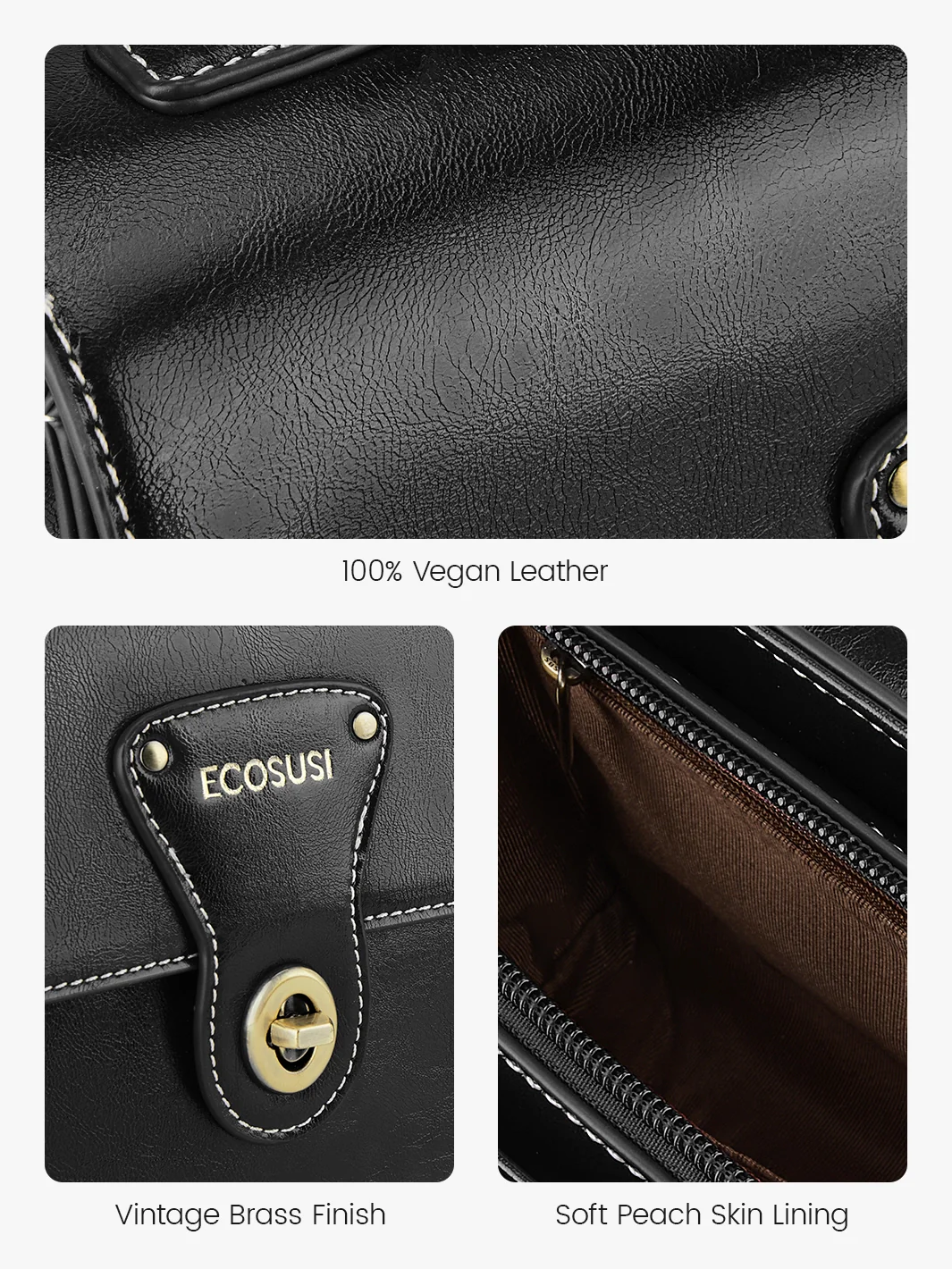 Alison Vintage Vegan Leather Crossbody Bag - Image 23