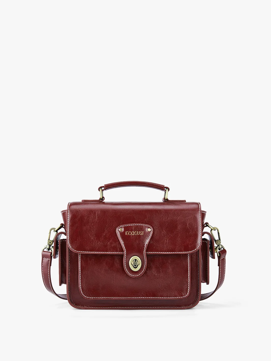 Alison Vintage Vegan Leather Crossbody Bag - Image 32