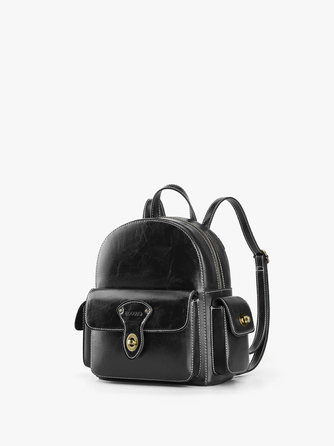 Alison Vintage Vegan Leather Mini Backpack - Image 14