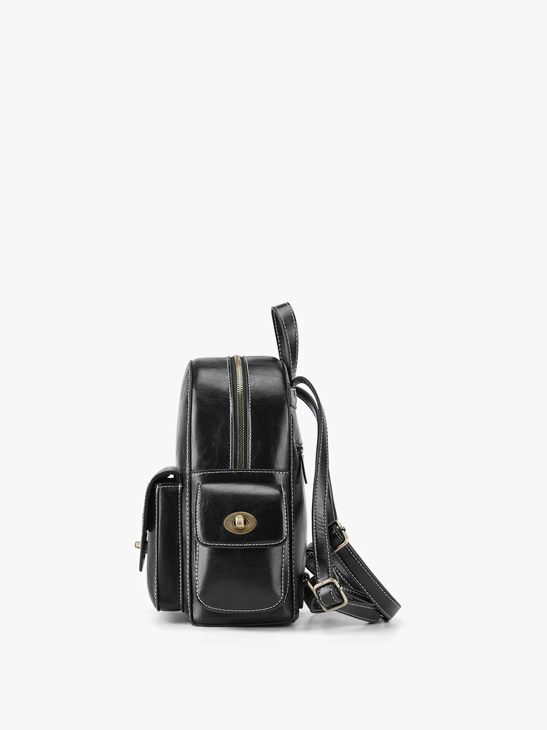 Alison Vintage Vegan Leather Mini Backpack - Image 15