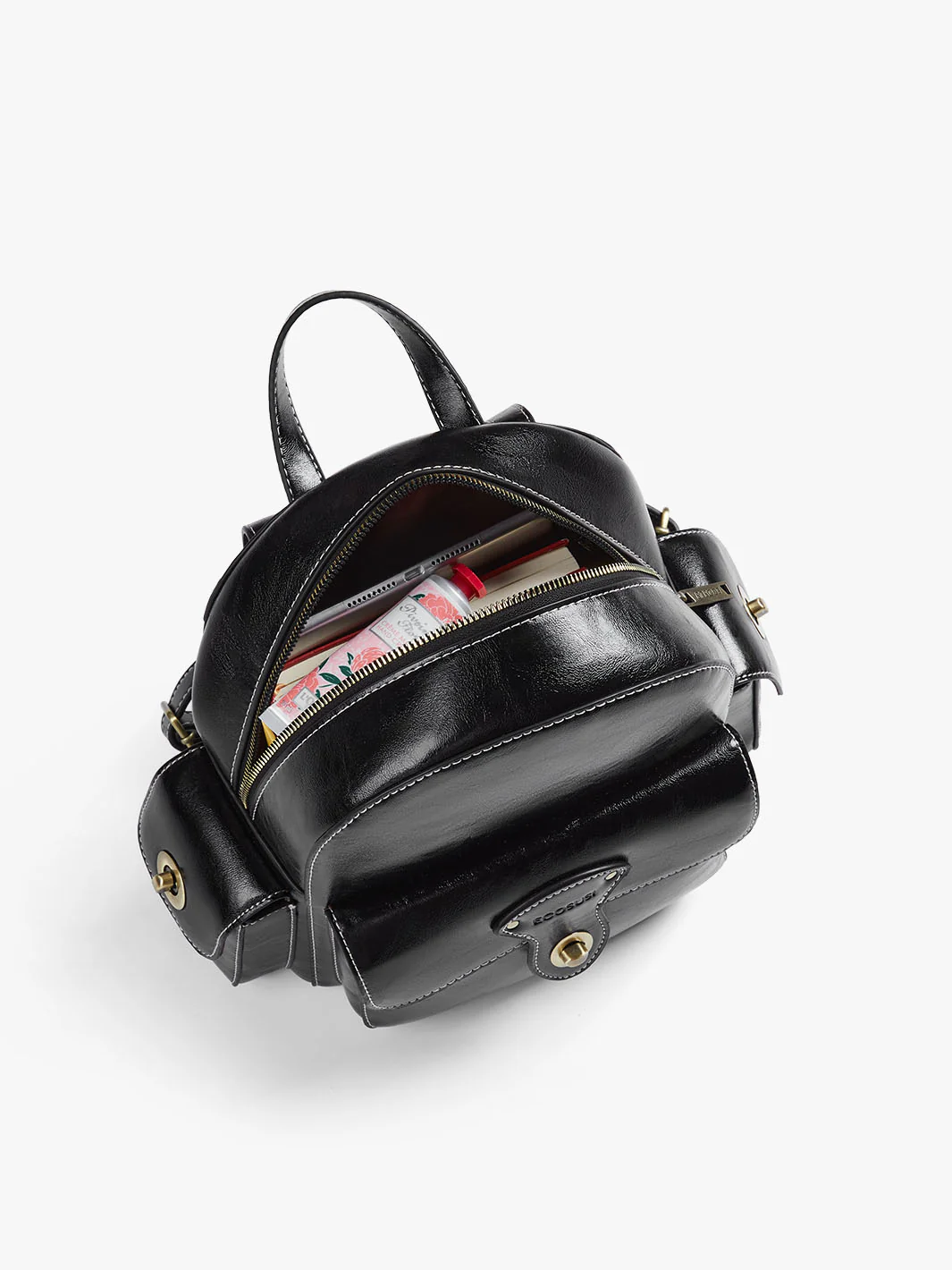 Alison Vintage Vegan Leather Mini Backpack - Image 19