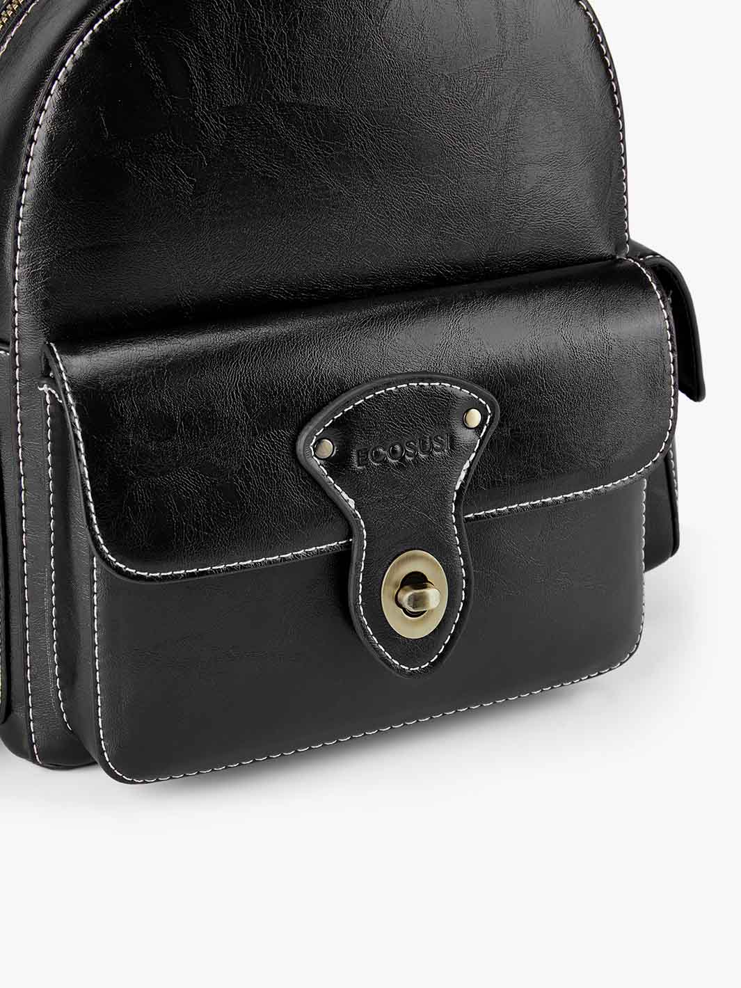 Alison Vintage Vegan Leather Mini Backpack - Image 20