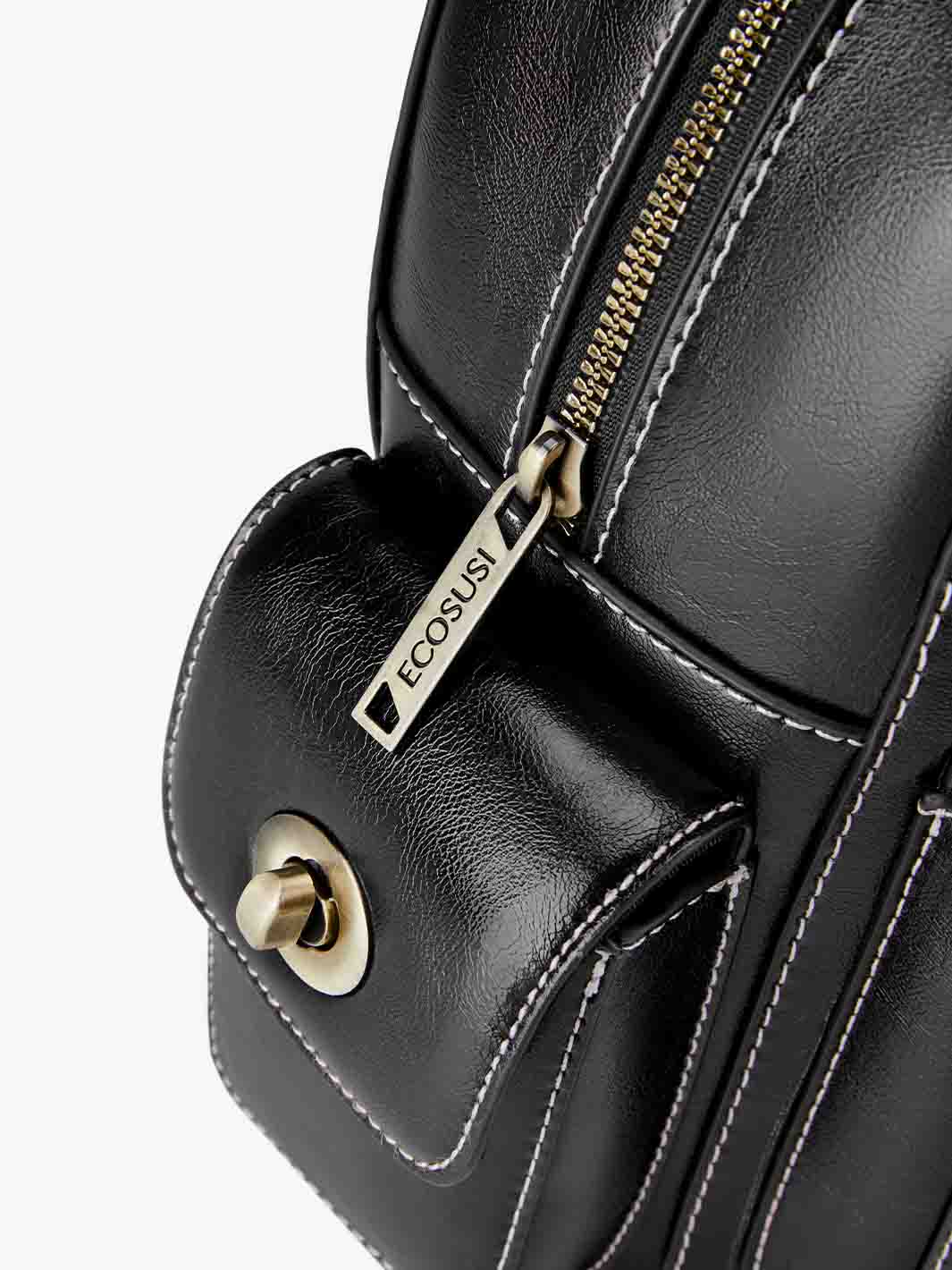 Alison Vintage Vegan Leather Mini Backpack - Image 22