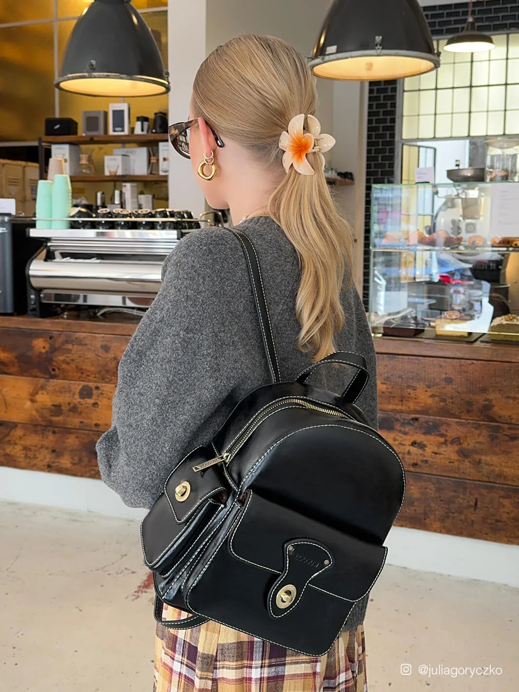 Alison Vintage Vegan Leather Mini Backpack - Image 25