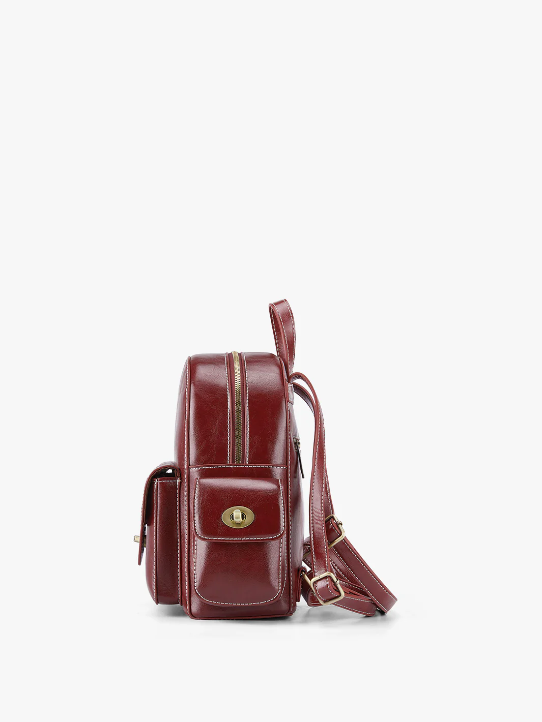 Alison Vintage Vegan Leather Mini Backpack - Image 8