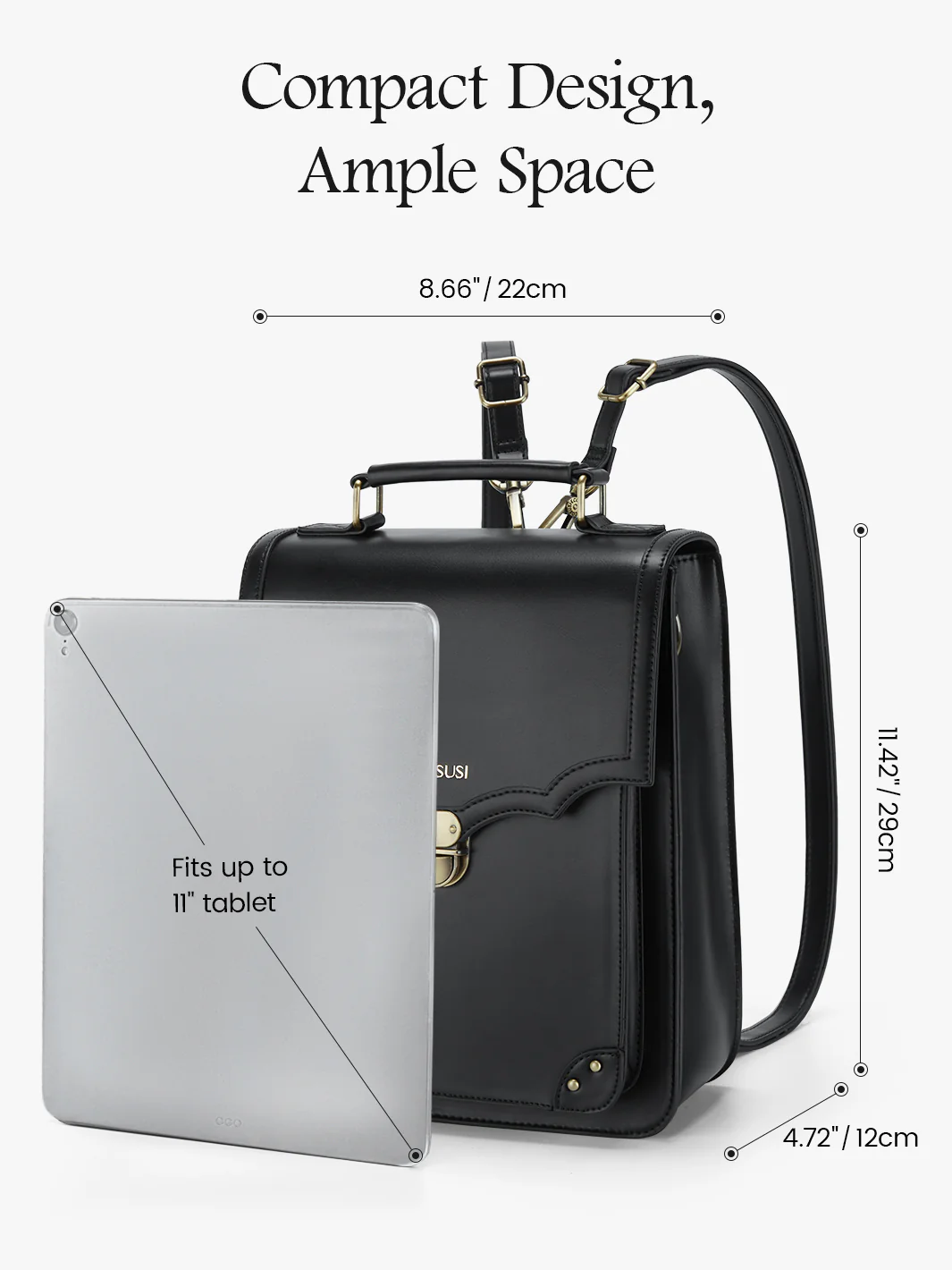 Aria Vintage Backpack for Laptops 11-15.6 Inches - Image 27