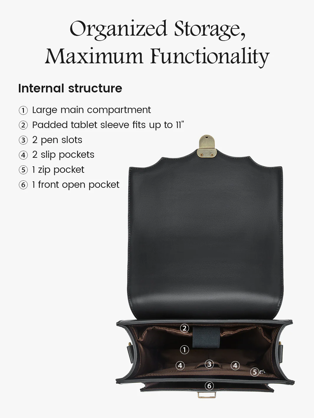 Aria Vintage Backpack for Laptops 11-15.6 Inches - Image 29