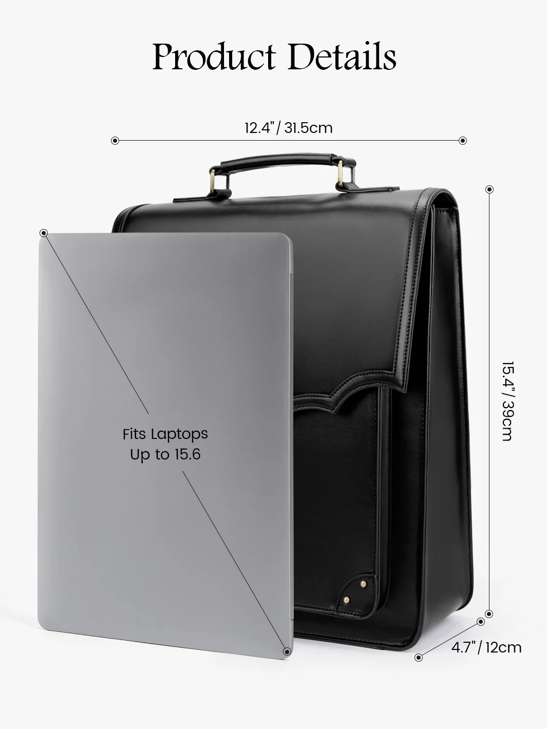 Aria Vintage Backpack for Laptops 11-15.6 Inches - Image 3
