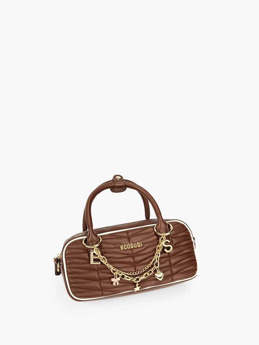 Claire Quilted Vegan Leather Pillow Bag - Image 12