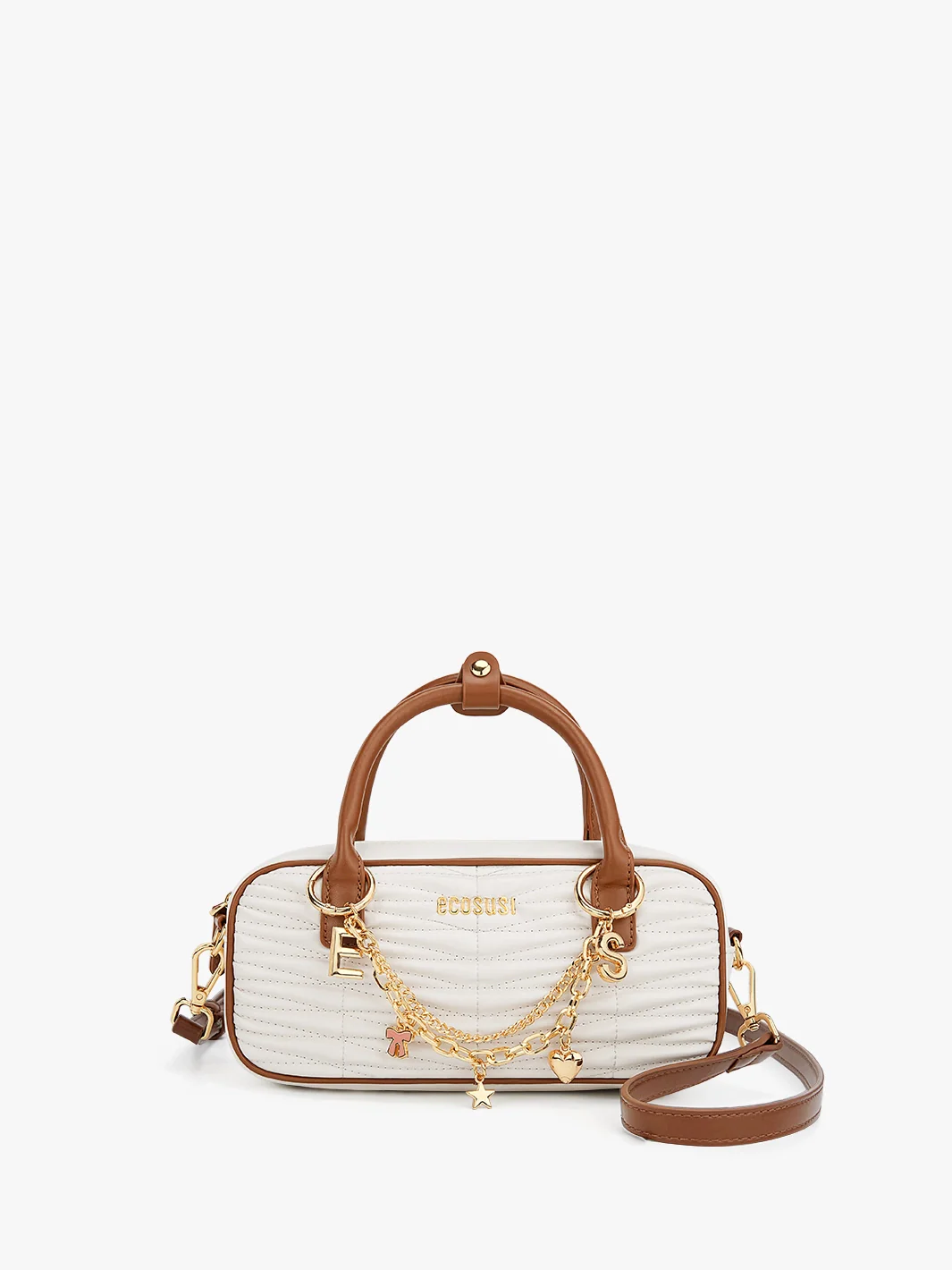 Claire Quilted Vegan Leather Pillow Bag - Image 17
