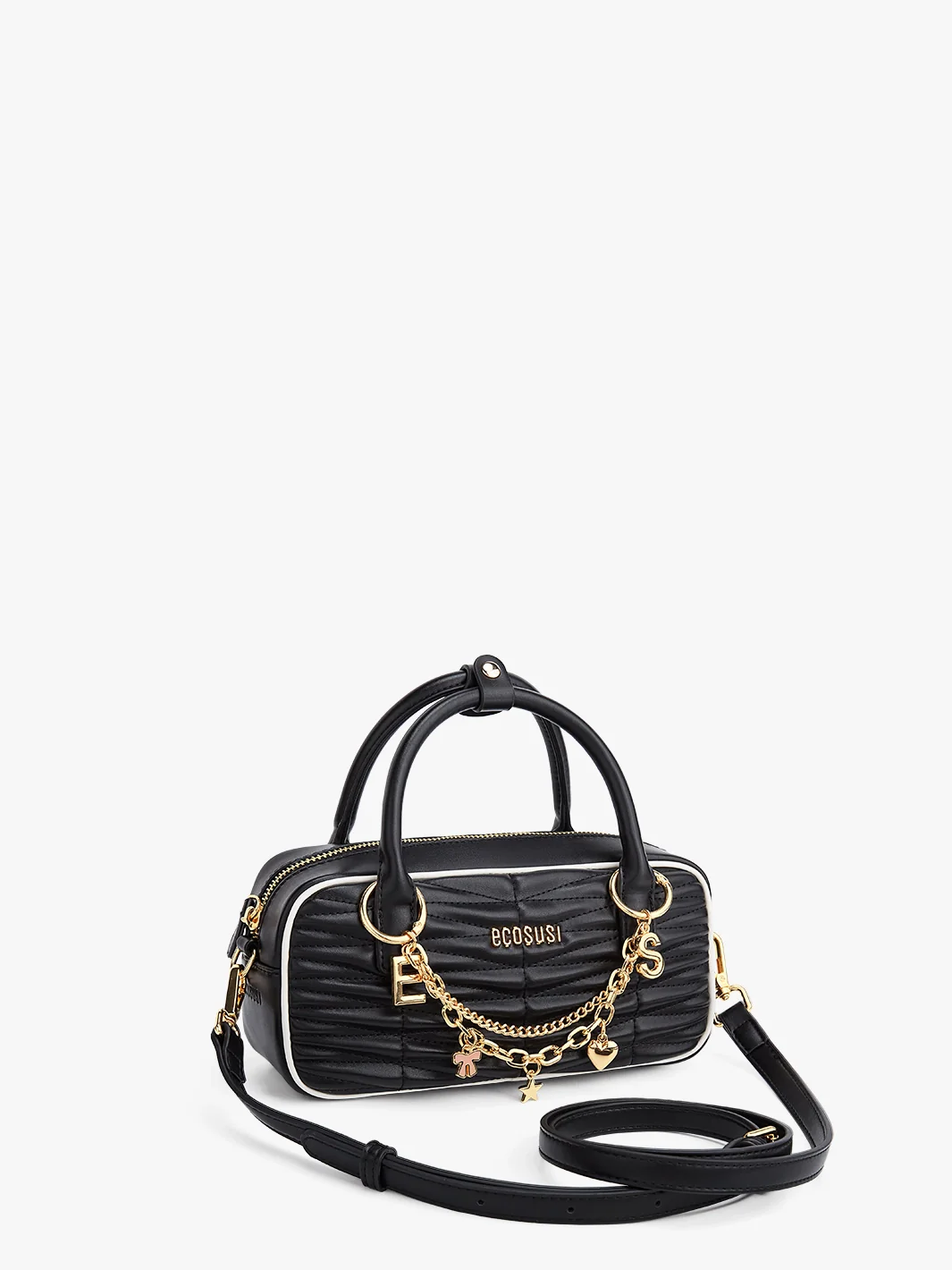 Claire Quilted Vegan Leather Pillow Bag - Image 21