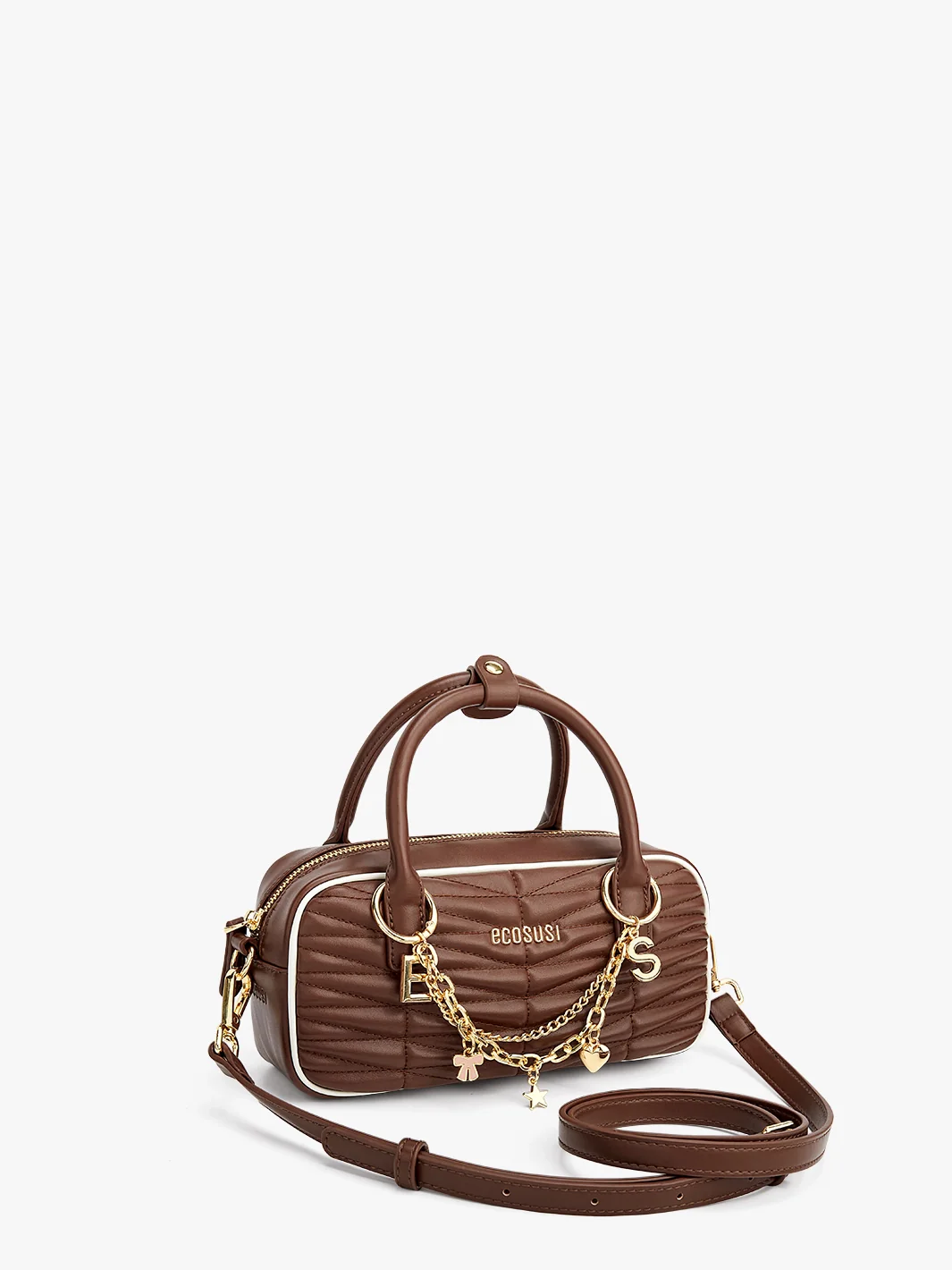Claire Quilted Vegan Leather Pillow Bag - Image 8