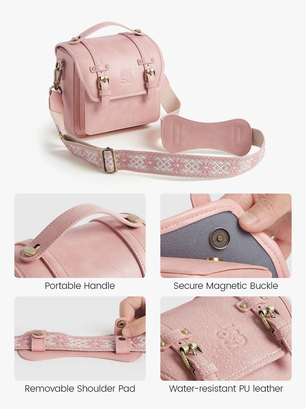 Clara Vintage Shoulder Camera Bag - Image 25