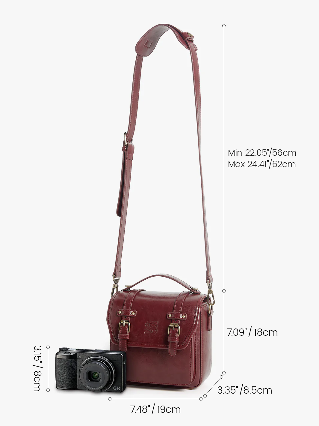 Clara Vintage Shoulder Camera Bag - Image 3
