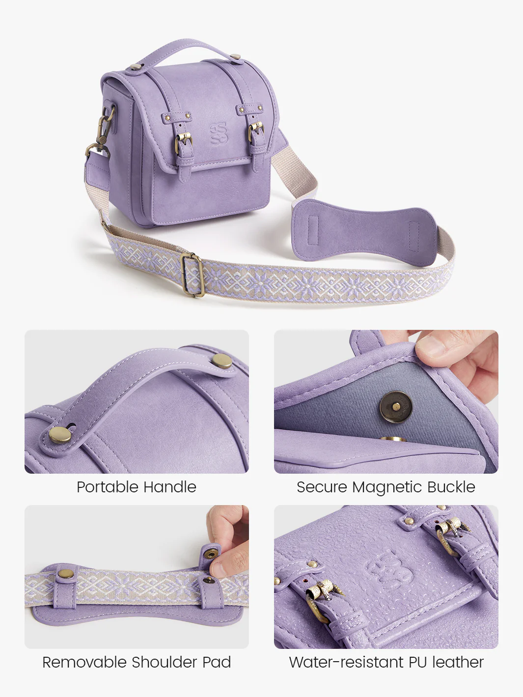 Clara Vintage Shoulder Camera Bag - Image 37