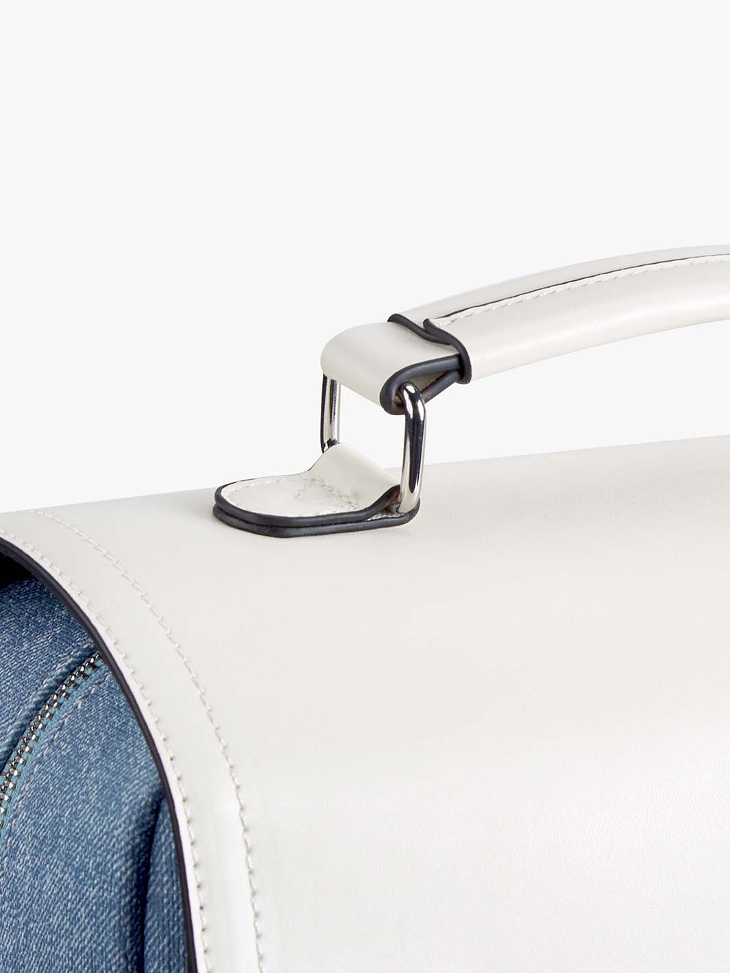 Denim-Inspired PU Fabric 15.6-Inch Backpack - Image 14
