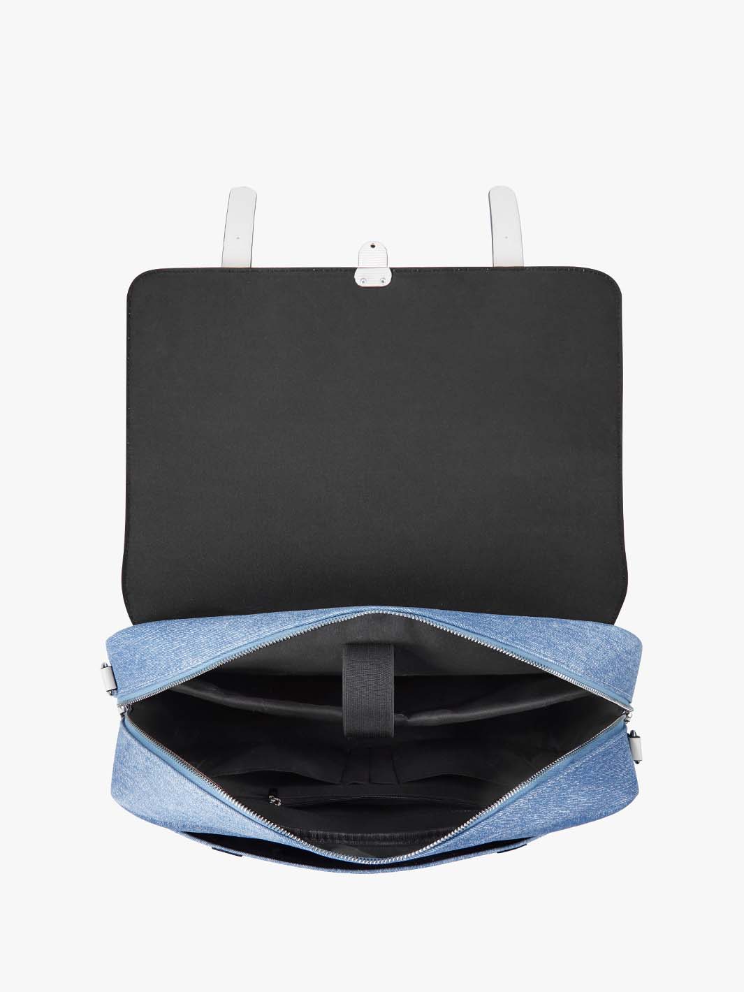 Denim-Inspired PU Fabric 15.6-Inch Briefcase - Image 11