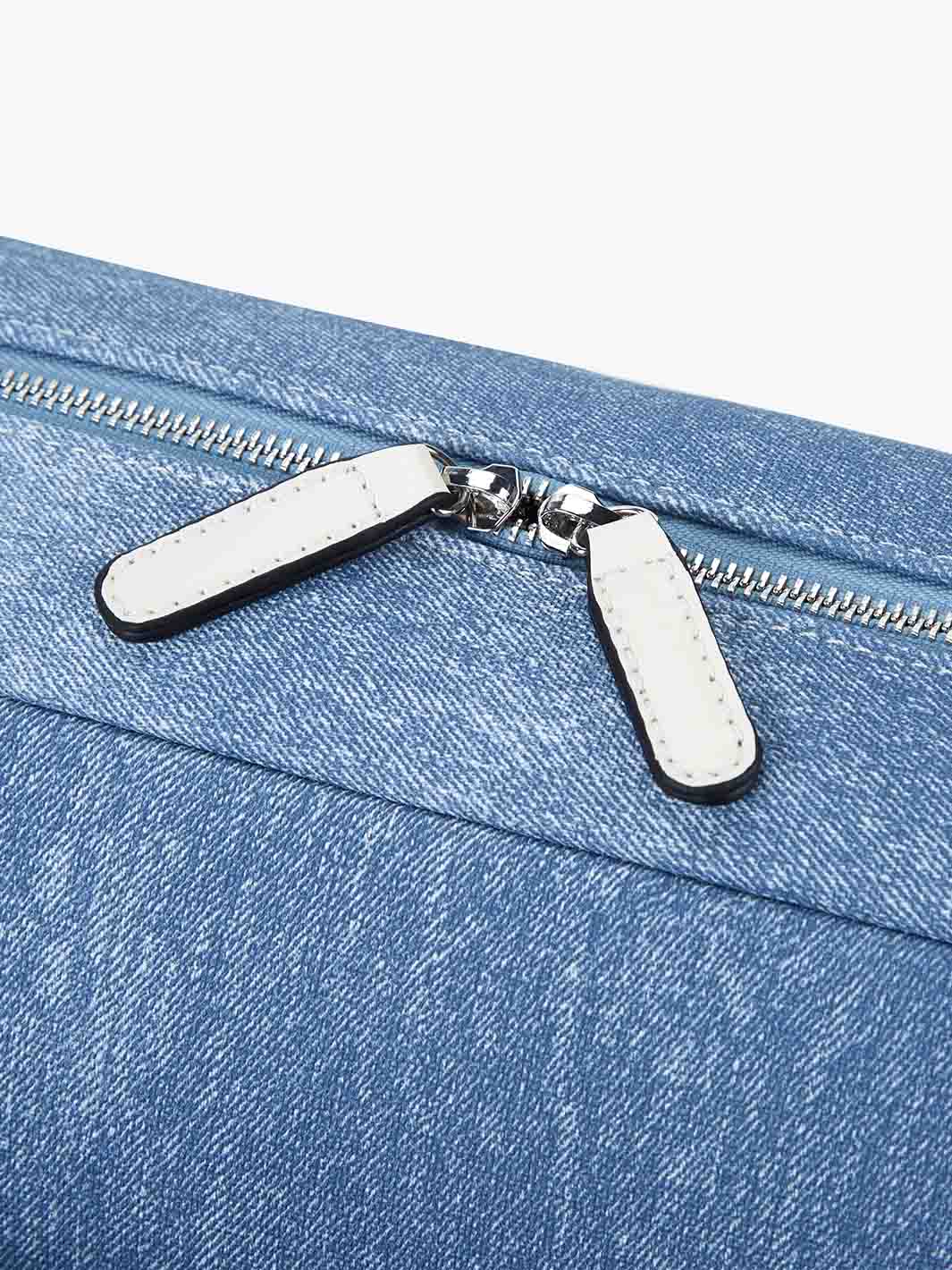 Denim-Inspired PU Fabric 15.6-Inch Briefcase - Image 13
