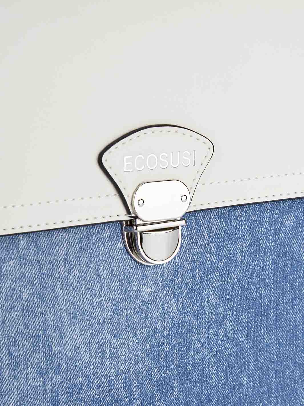 Denim-Inspired PU Fabric 15.6-Inch Briefcase - Image 14