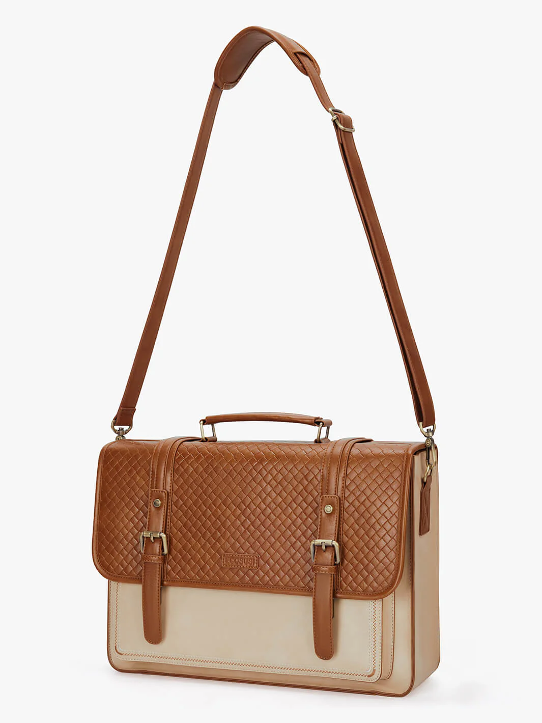 Dolce Weave Vegan Leather 15.6-Inch Briefcase - Image 14