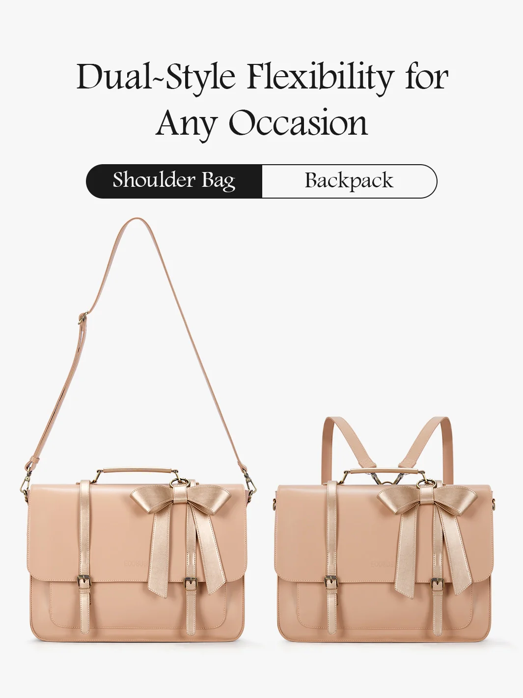 Cocoa Truffle Ecosusi Classic Bow Briefcase - Image 17