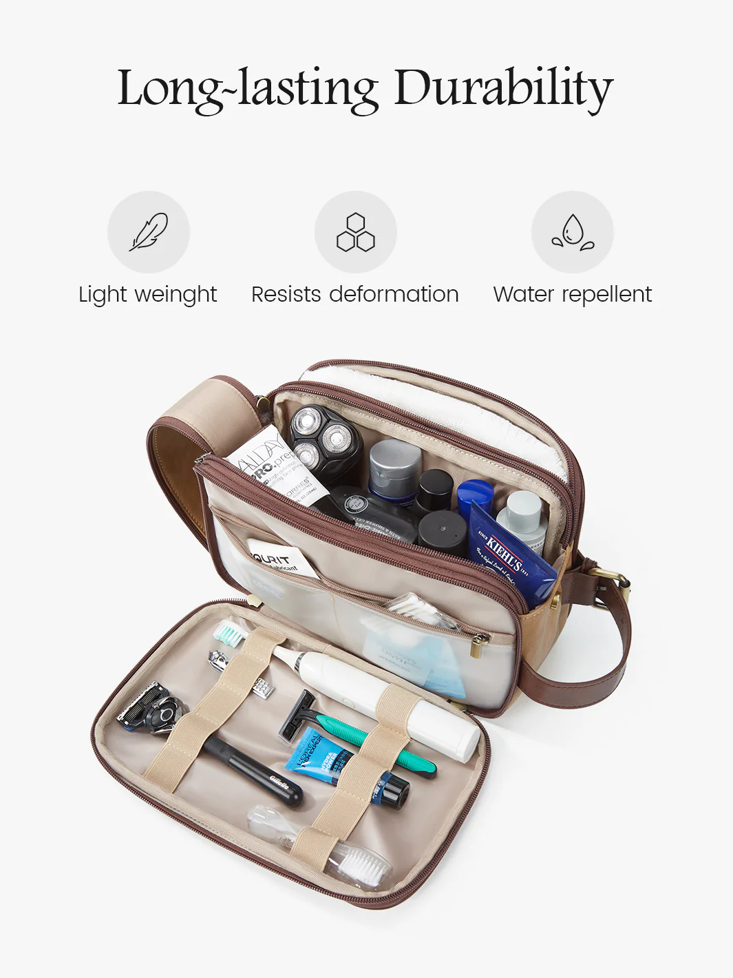 Elena Large Vegan Leather Toiletry Bag - Image 21
