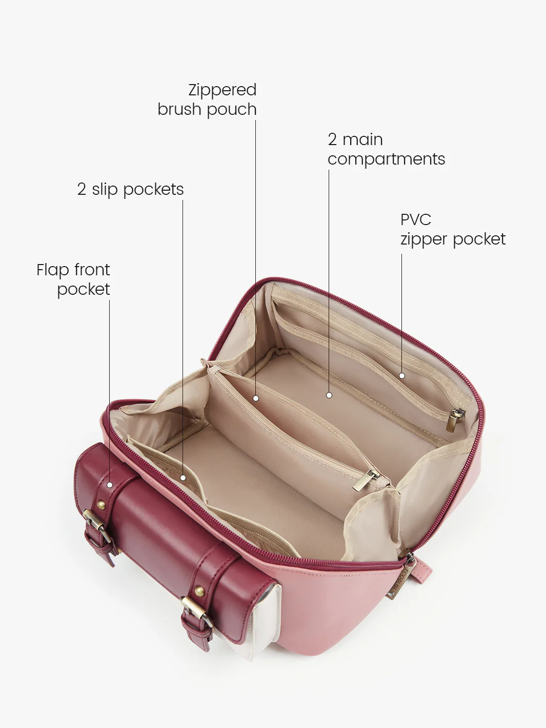 Elena Open Flat Cosmetic Makeup Bag - Image 17
