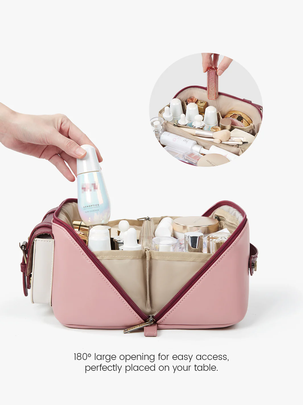 Elena Open Flat Cosmetic Makeup Bag - Image 18