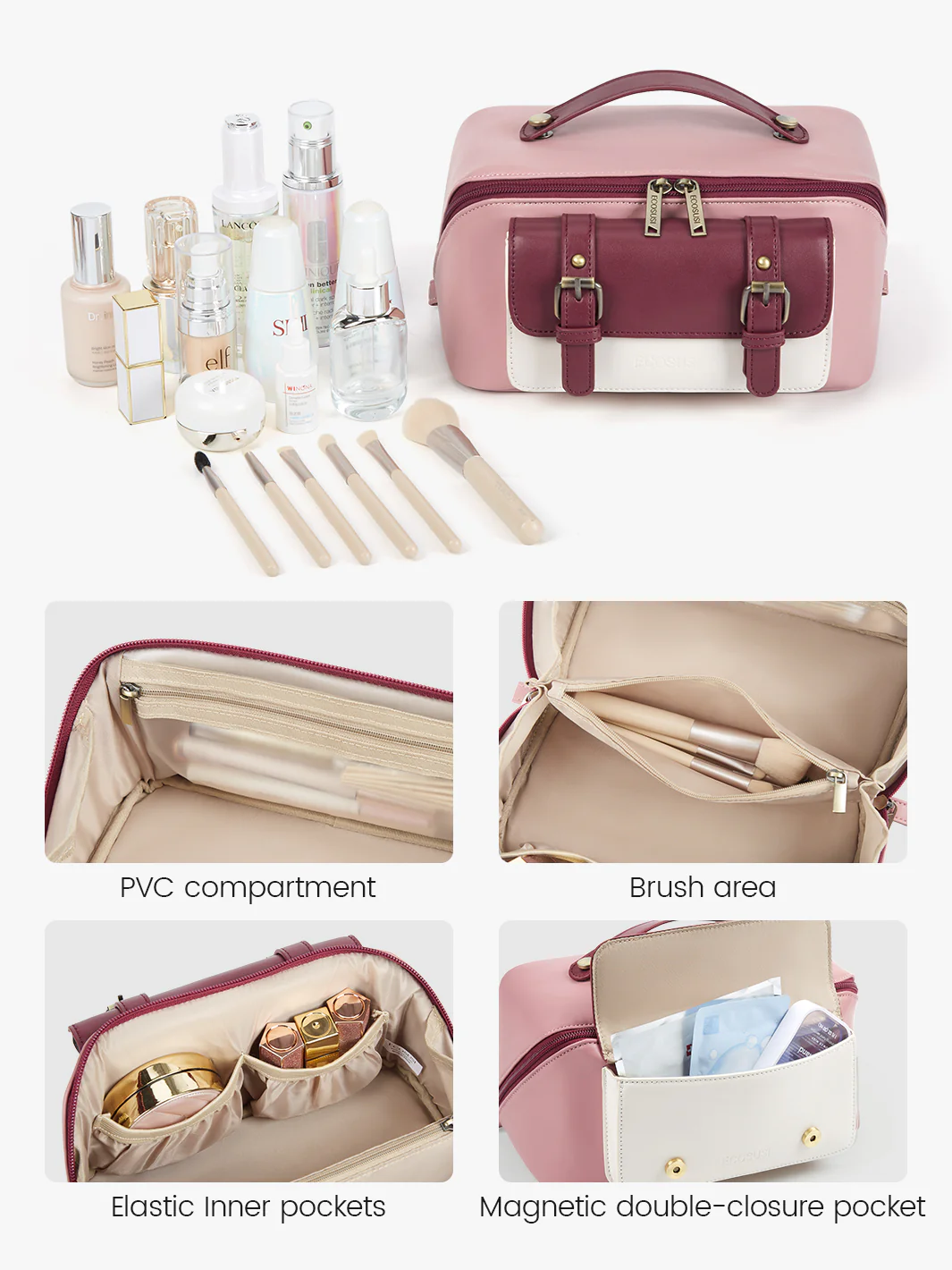 Elena Open Flat Cosmetic Makeup Bag - Image 19