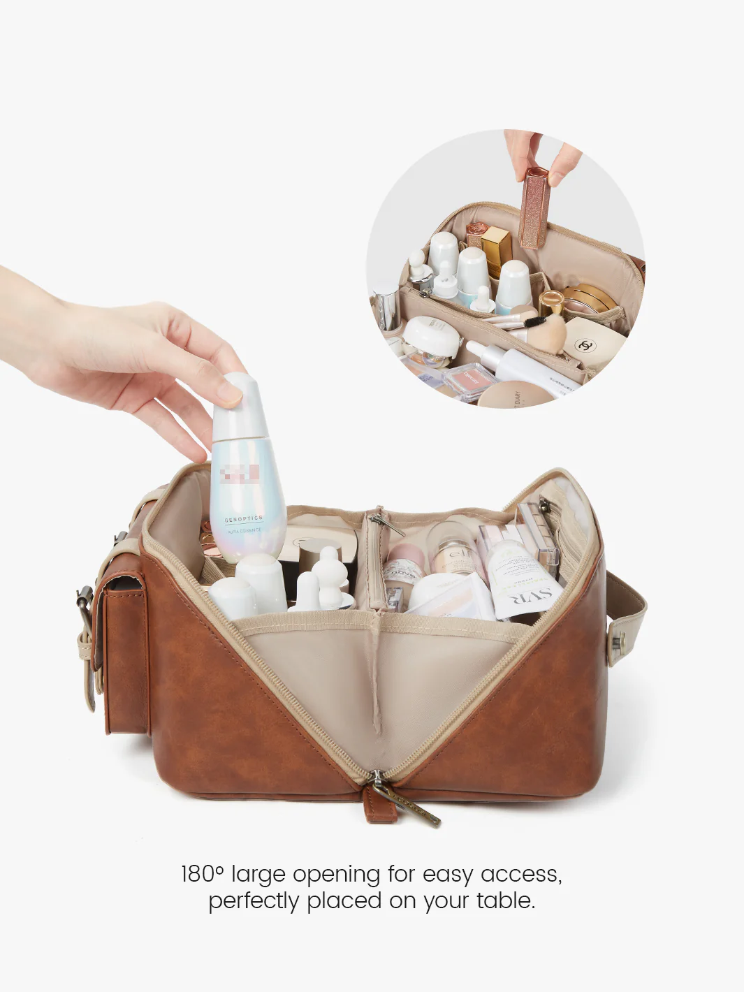 Elena Open Flat Cosmetic Makeup Bag - Image 6