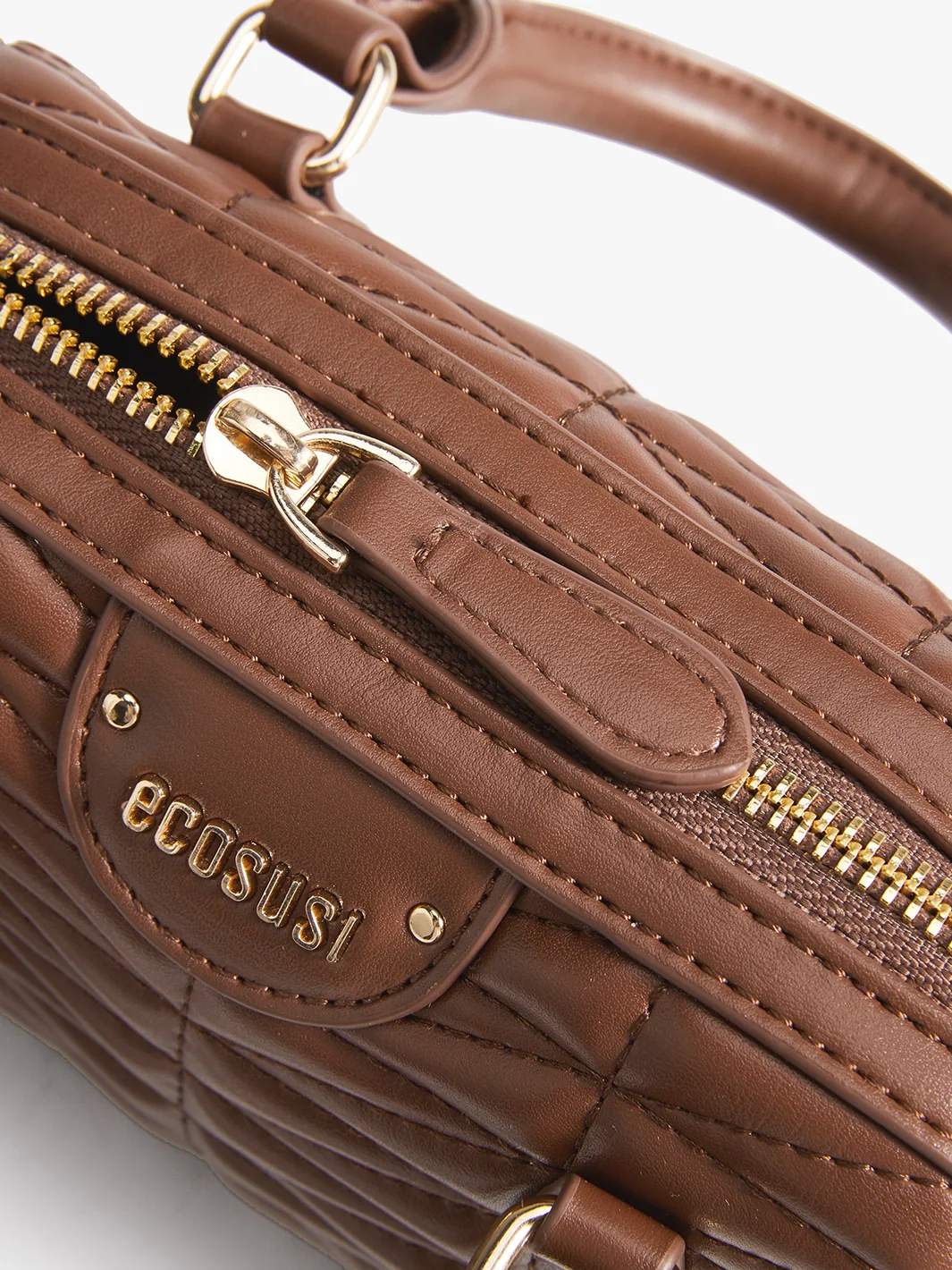 Elise Quilted Mini Boston Bag - Image 10