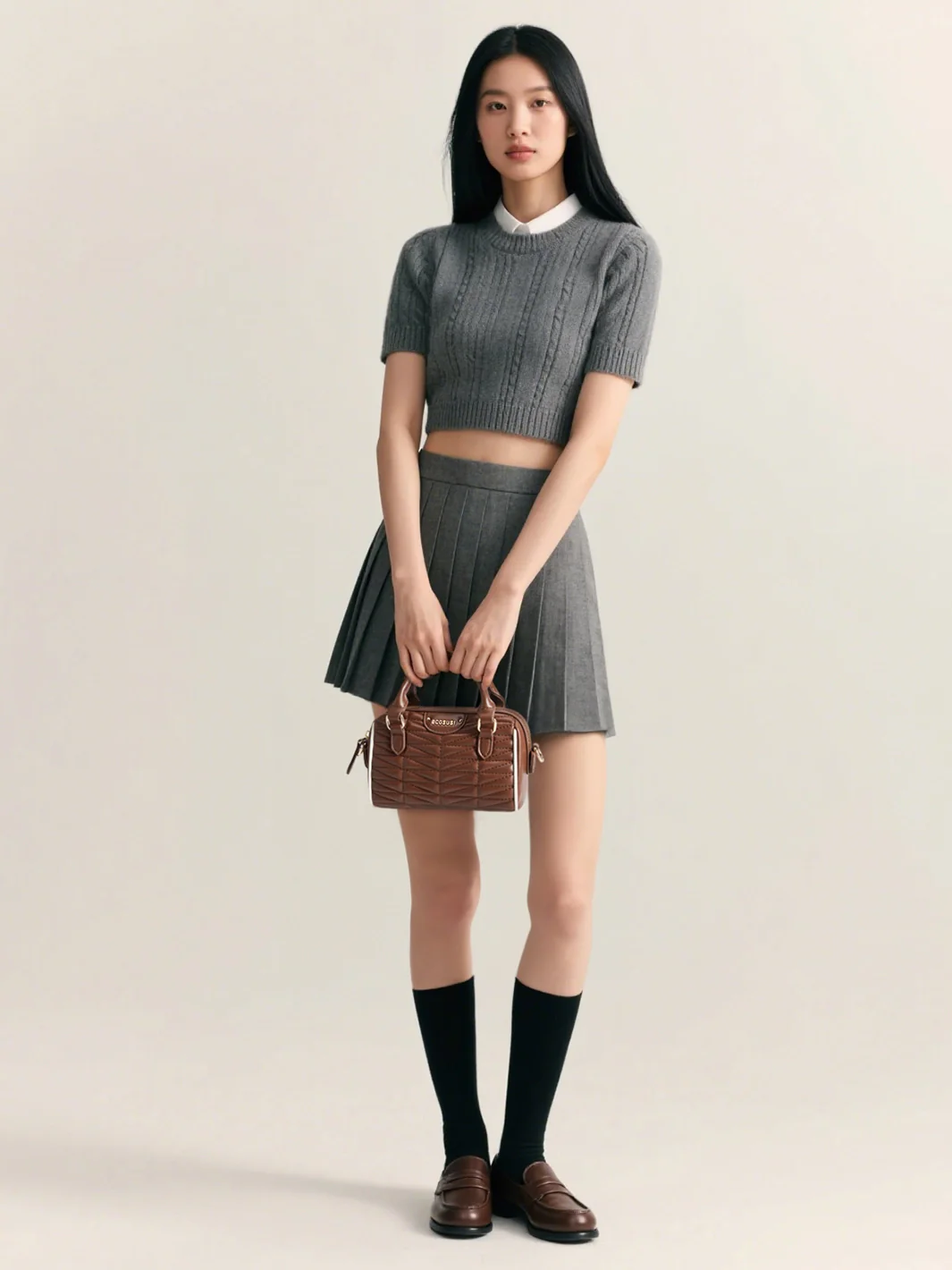 Elise Quilted Mini Boston Bag - Image 16