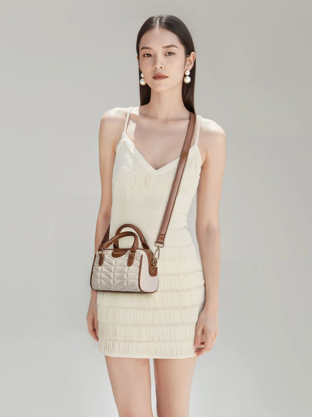 Elise Quilted Mini Boston Bag - Image 20