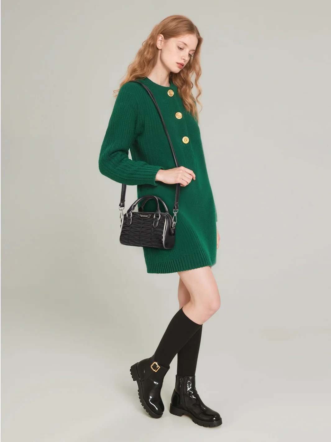 Elise Quilted Mini Boston Bag - Image 25