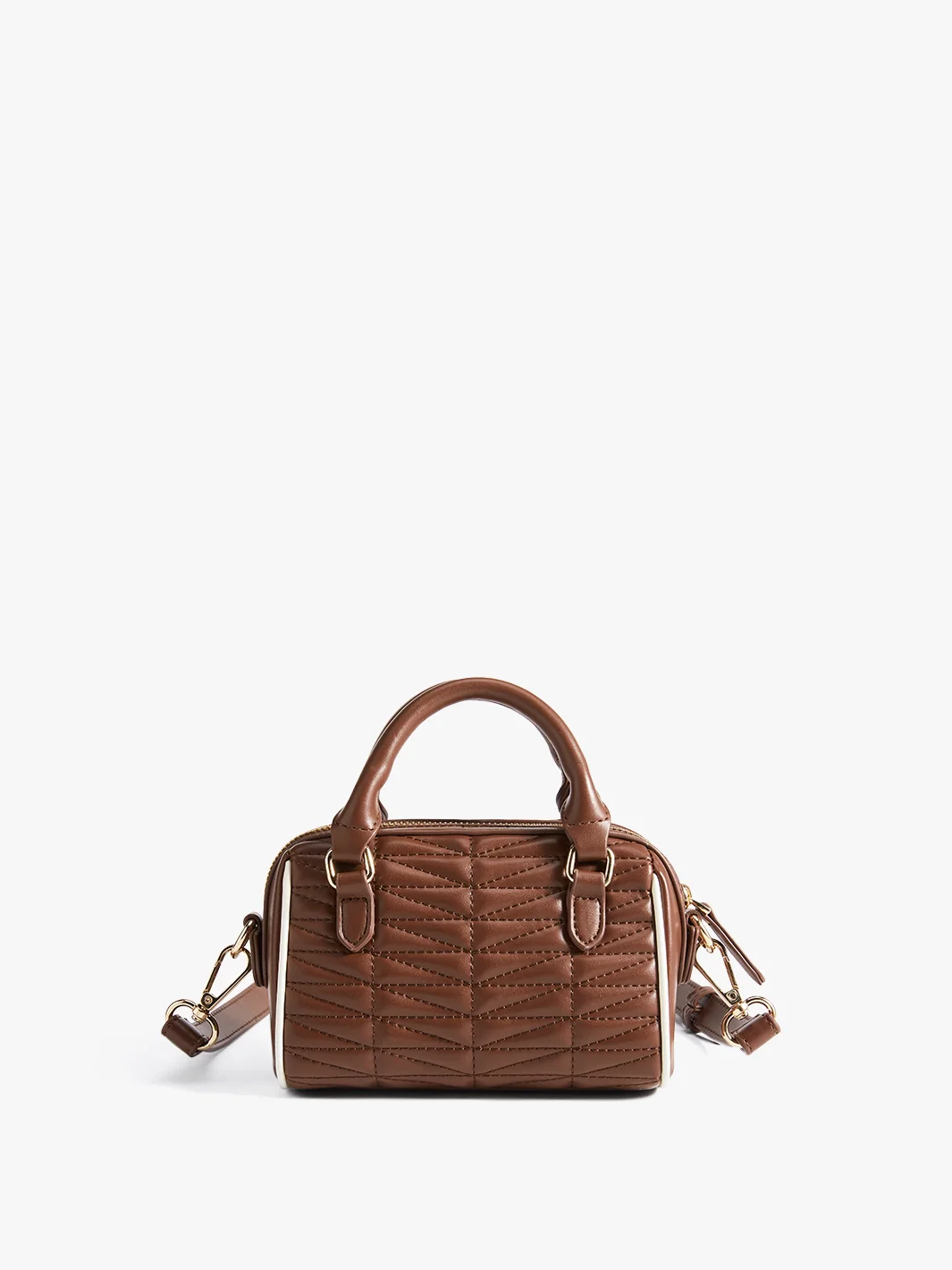 Elise Quilted Mini Boston Bag - Image 5