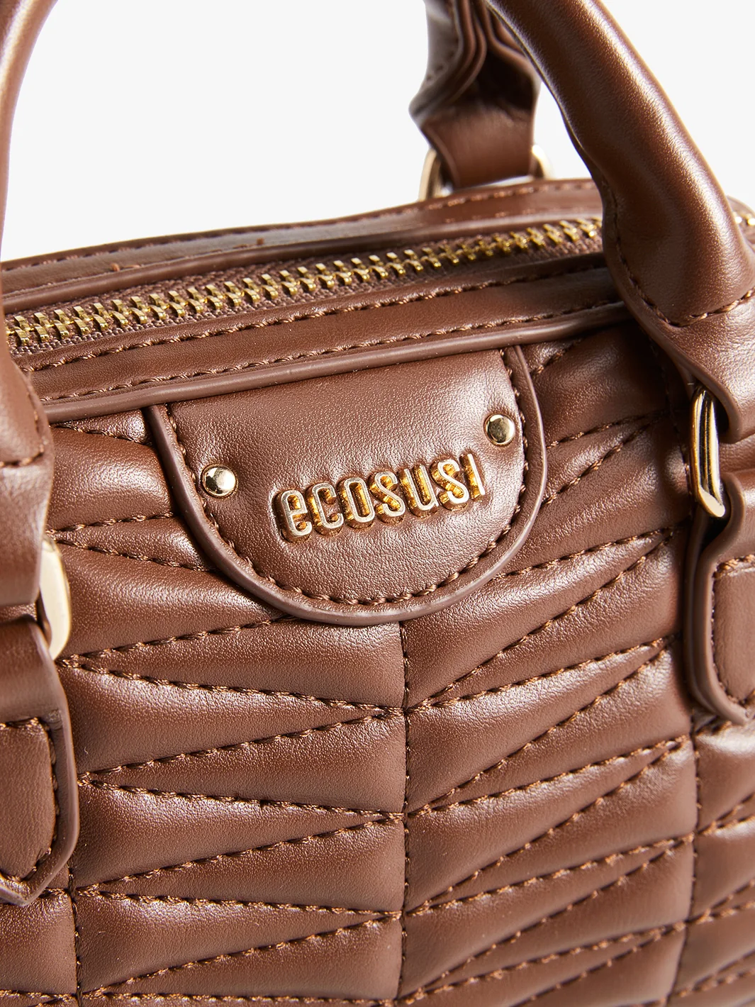 Elise Quilted Mini Boston Bag - Image 9