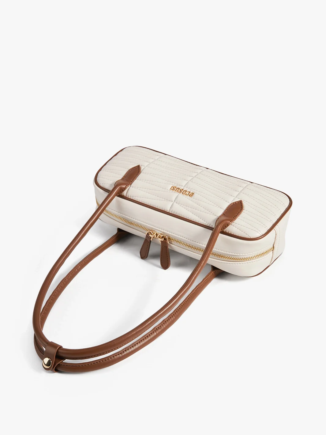 Elise Quilted Vegan Leather Baguette Bag - Image 11