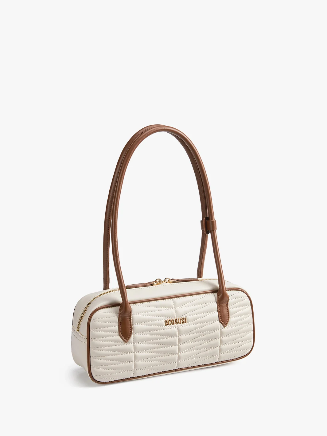 Elise Quilted Vegan Leather Baguette Bag - Image 4