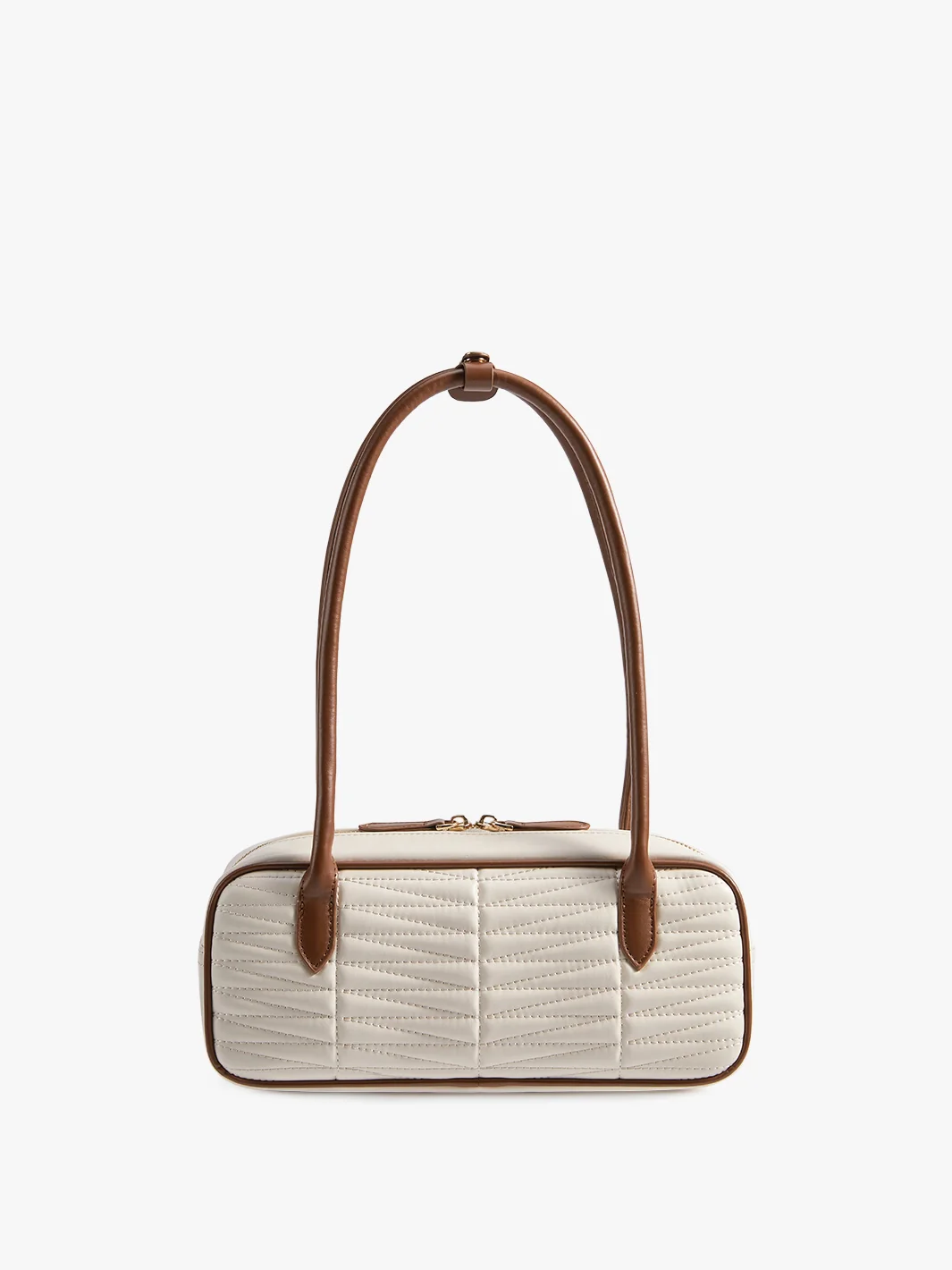 Elise Quilted Vegan Leather Baguette Bag - Image 6