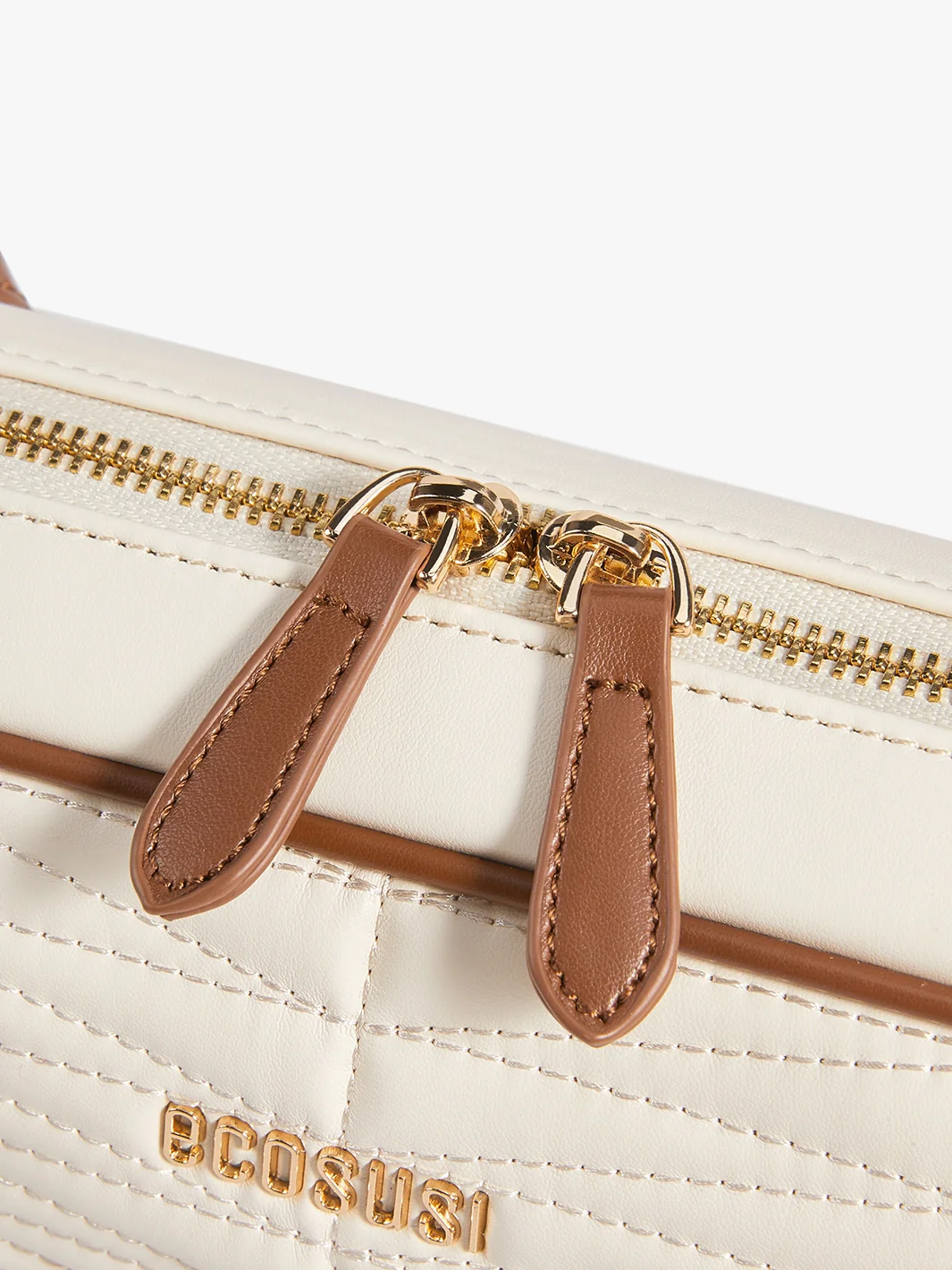 Elise Quilted Vegan Leather Baguette Bag - Image 9