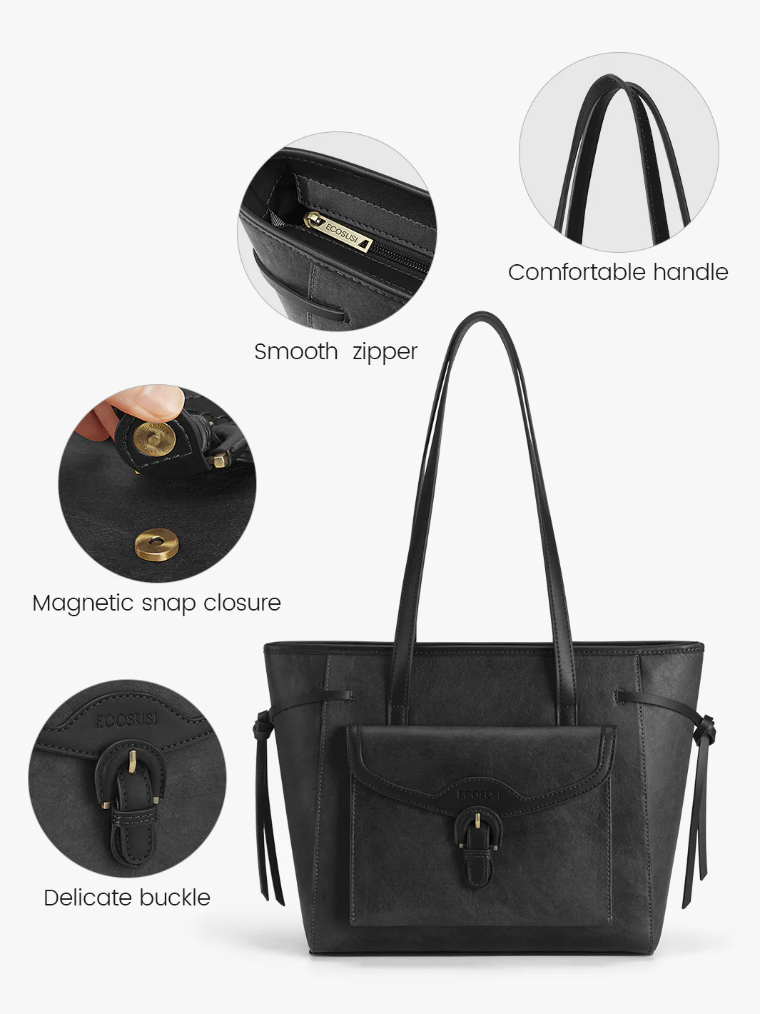 Evelina Washable Paper Classic Tote - Image 5
