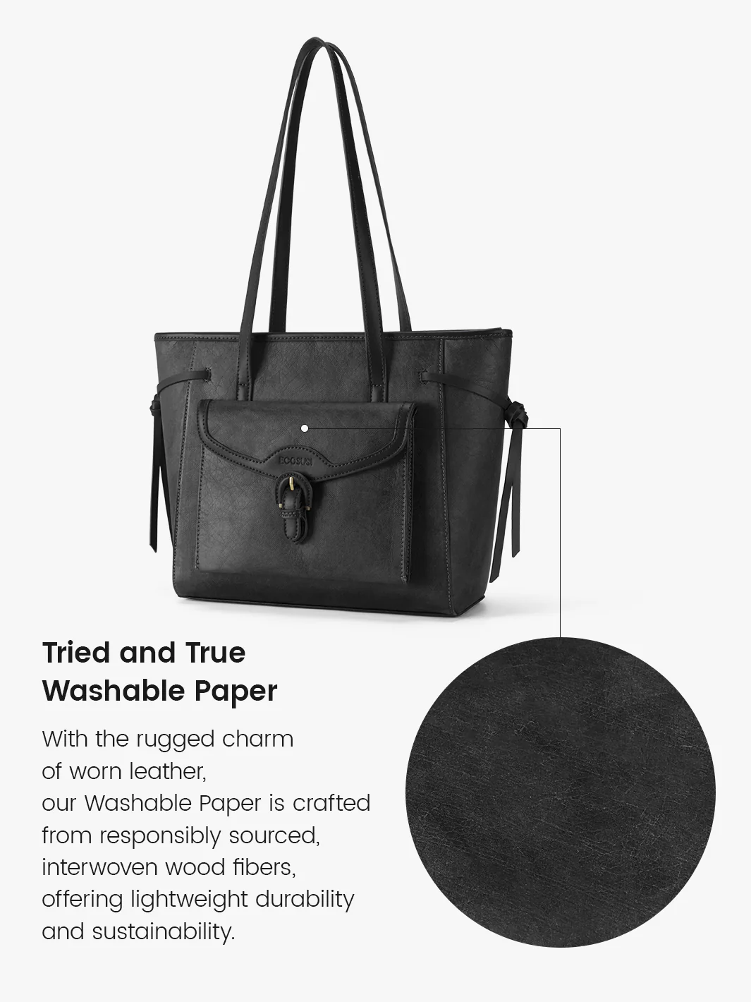 Evelina Washable Paper Classic Tote - Image 8