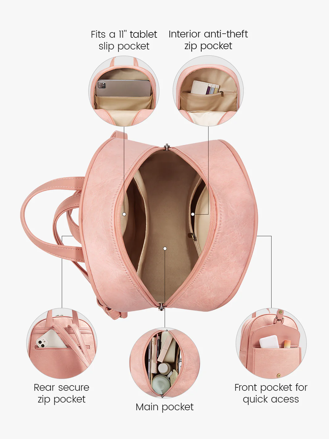 Evelina Washable Paper Mini Backpack - Image 14