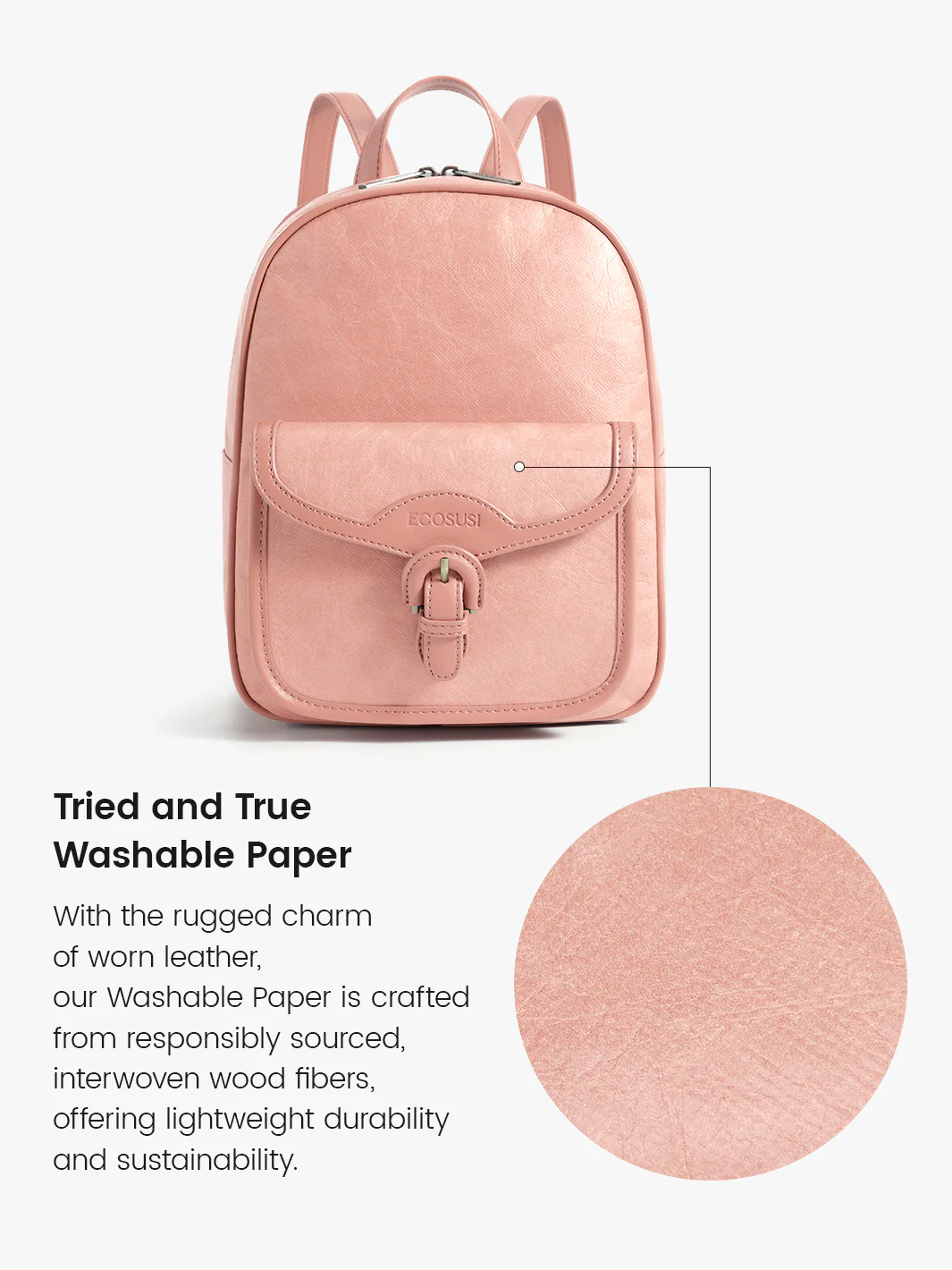 Evelina Washable Paper Mini Backpack - Image 17