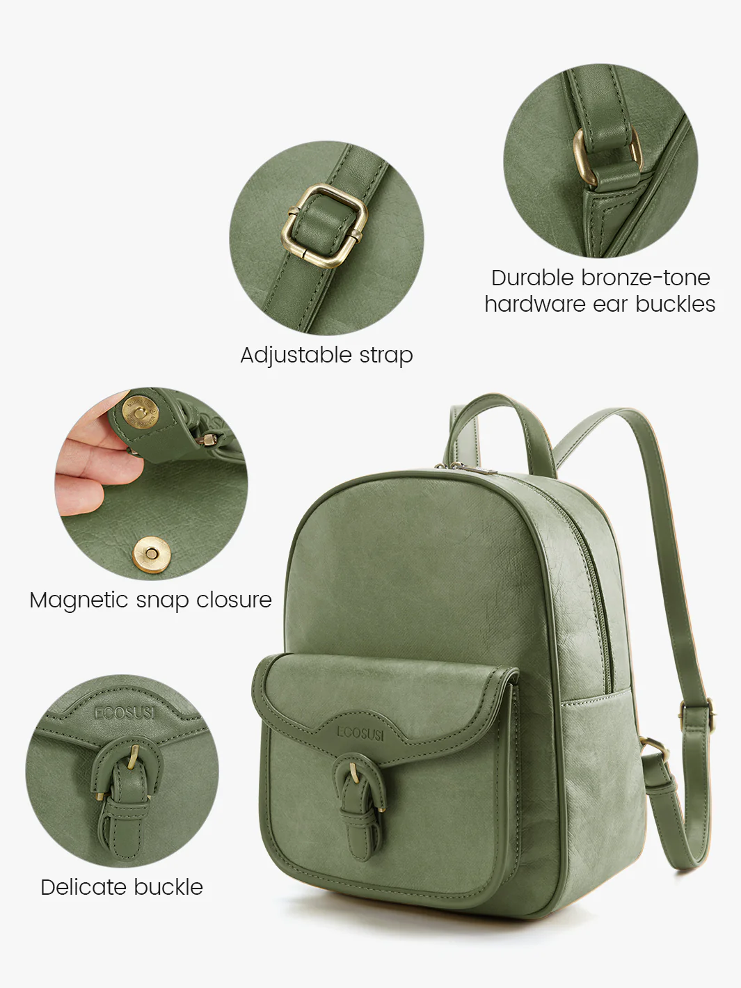 Evelina Washable Paper Mini Backpack - Image 6